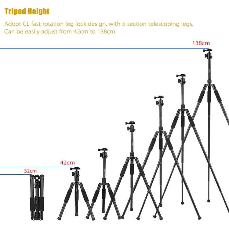VCT-190 Aluminum Tripod Mount Monopod with Ball Head