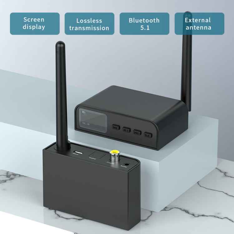 BT07 2 in 1Bluetooth 5.1 Audio Receiver & Transmitter Supports Fiber / Coaxial / 3.5mm