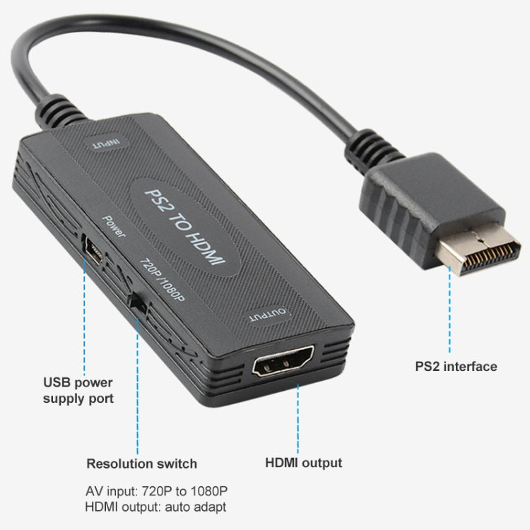 720P/1080P PS2 to HDMI Converter, PS2 to HDMI