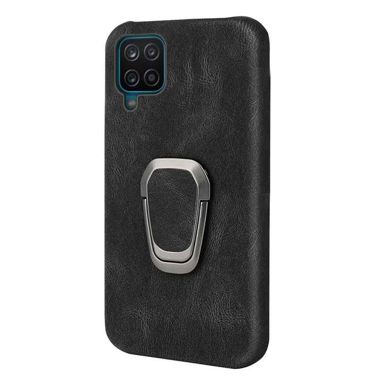 Ring Holder PU Phone Case For Samsung Galaxy A12