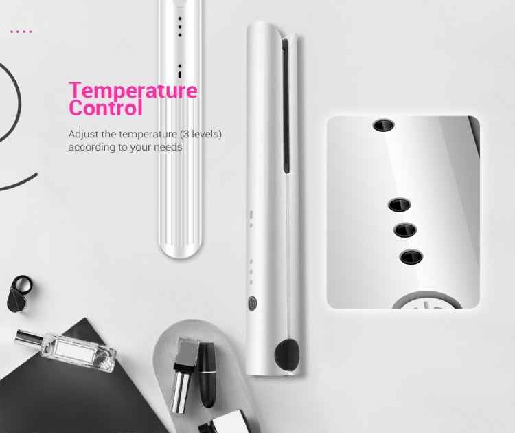 K-SKIN Portable Rechargeable Hair Straightener Curler Ceramic Iron Styling Tool Cordless Adjustable Temperature Fast Heat