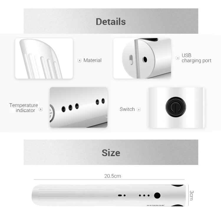 K-SKIN Portable Rechargeable Hair Straightener Curler Ceramic Iron Styling Tool Cordless Adjustable Temperature Fast Heat