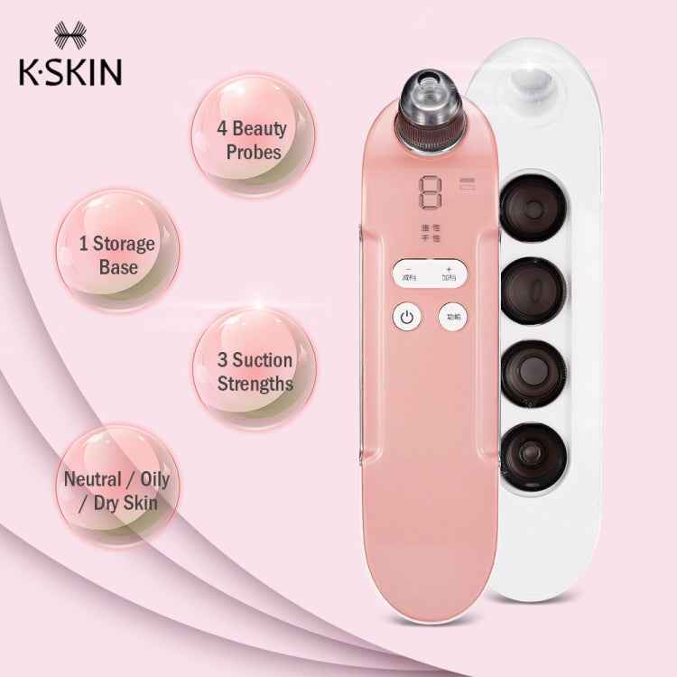 K-SKIN 3 Level Intensity Blackhead Removal Pore Cleaner Suction Rechargeable Black Spot Cleaner Facial Cleaning Machine