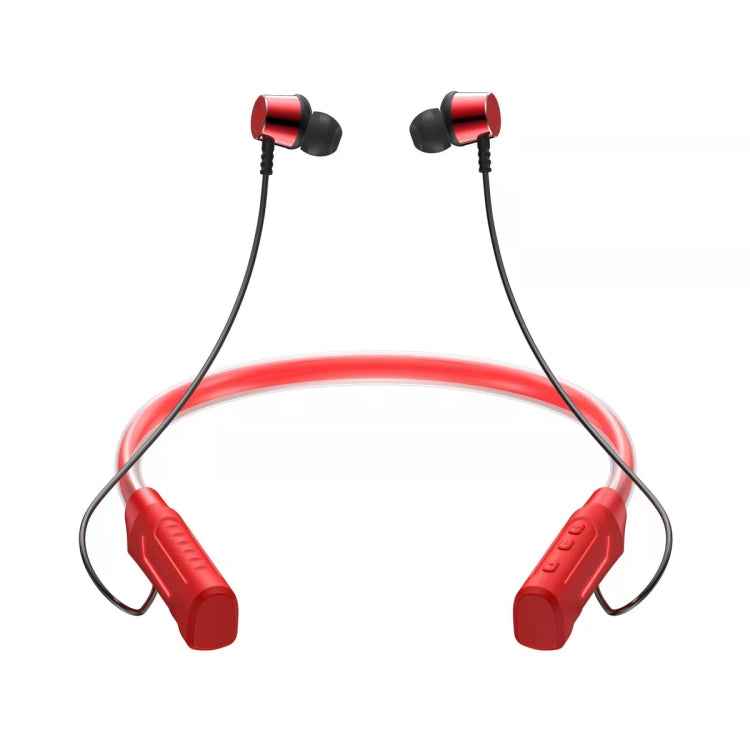 JG4 Flashing LED Neck-mounted Stereo Bluetooth Wireless Earphone
