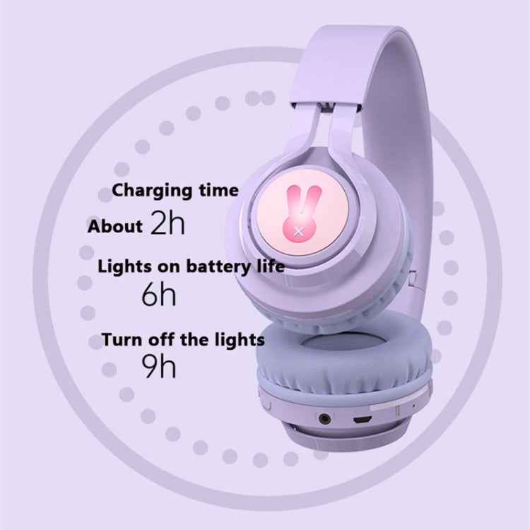 BT06C+ Children Head-mounted Cute Wireless Bluetooth Headset with Microphone & LED Light