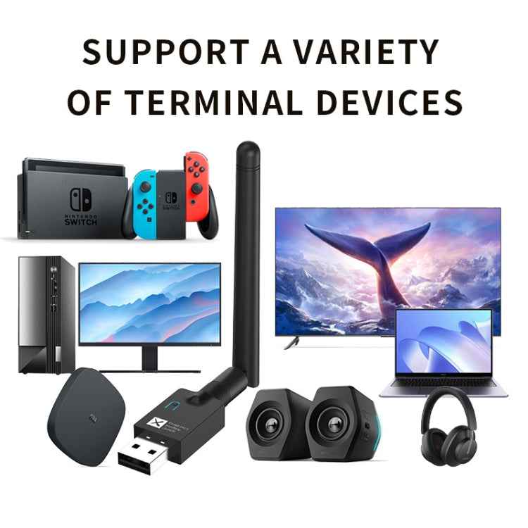 YET-T10 QCC5.2 Qualcomm Low latency Bluetooth Audio Transmitter Support Aptx