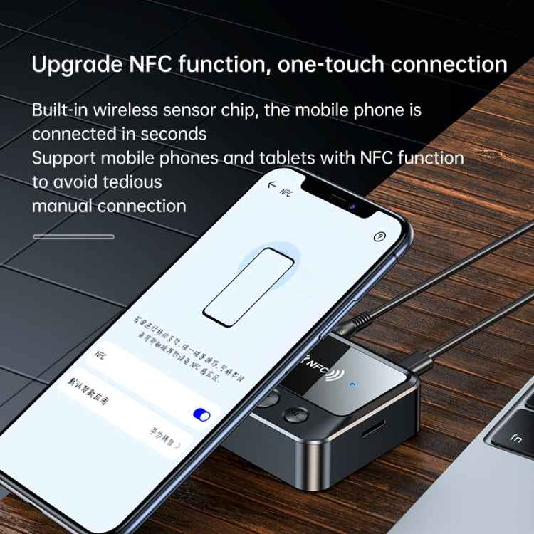 C51 Car Bluetooth 5.1 Audio Receiver Support NFC / Calls / TF Card / MP3 Playback