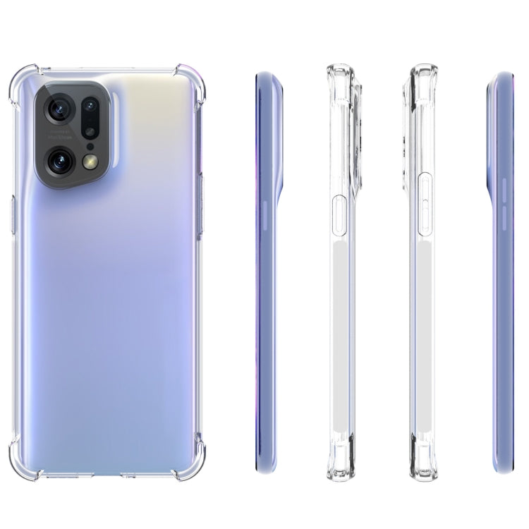 For OPPO Find X5 Pro JSM Transparent TPU Airbag Shockproof Antiskid Phone Case
