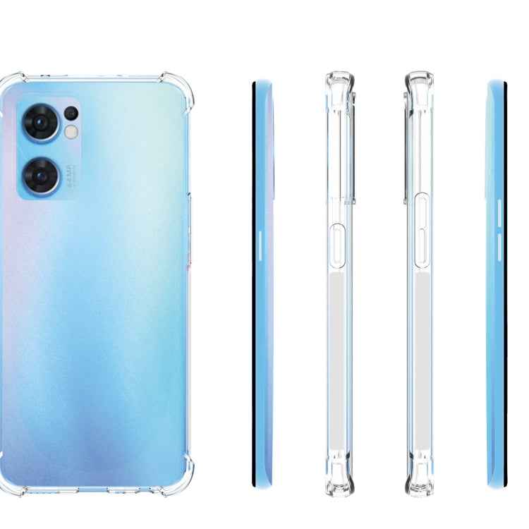 For OPPO Reno7 5G Global JSM Transparent TPU Airbag Shockproof Antiskid Phone Case