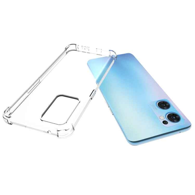 For OPPO Reno7 5G Global JSM Transparent TPU Airbag Shockproof Antiskid Phone Case