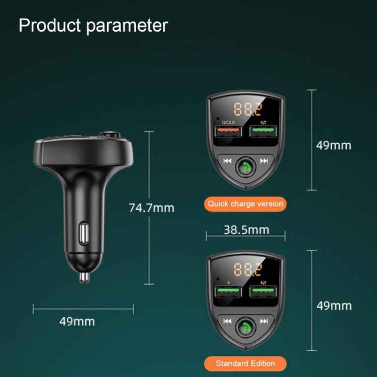 C8 Car U Disk Bluetooth Player Fm Transmitter QC3.0 Dual USB Ports Fast Charging