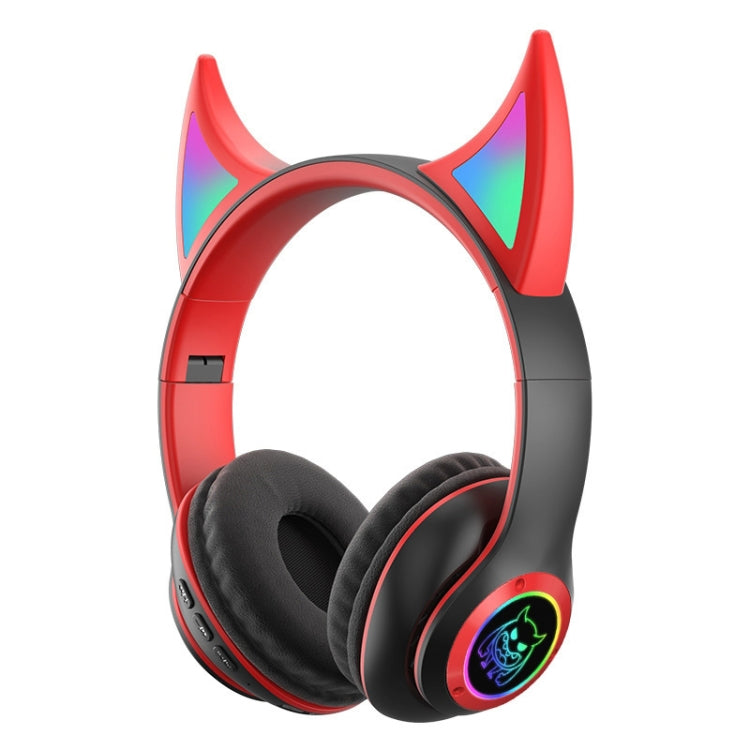 STN25 Devil Ear Headphones For Children with Mic Wireless Headphones Glowing Light Music Christmas Gifts with box