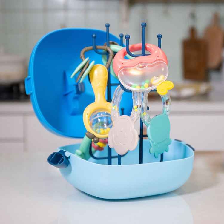 MoFun 2029A 2 in 1 Baby Rattle & Teether 6-piece Set with Whale Storage Box