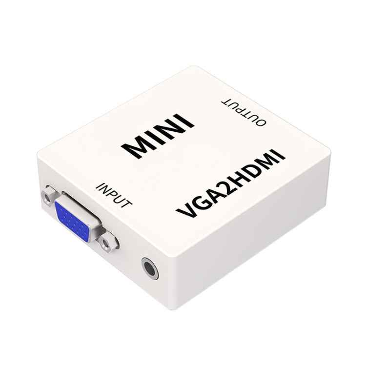 JSM Mini Size HD 1080P VGA to HDMI Scaler Box Audio Video Digital Converter Adapter