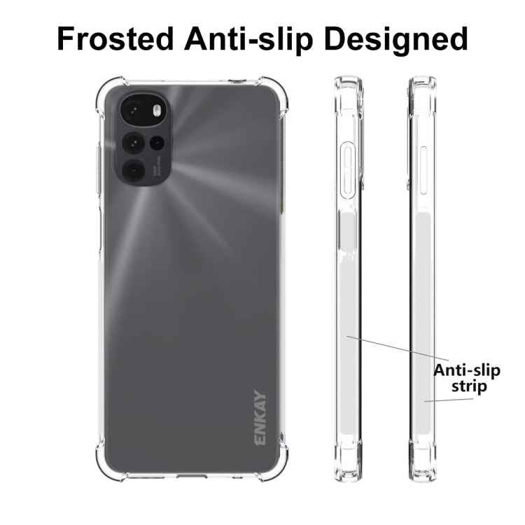 For Motorola Moto G22 4G ENKAY Clear TPU Shockproof Phone Case