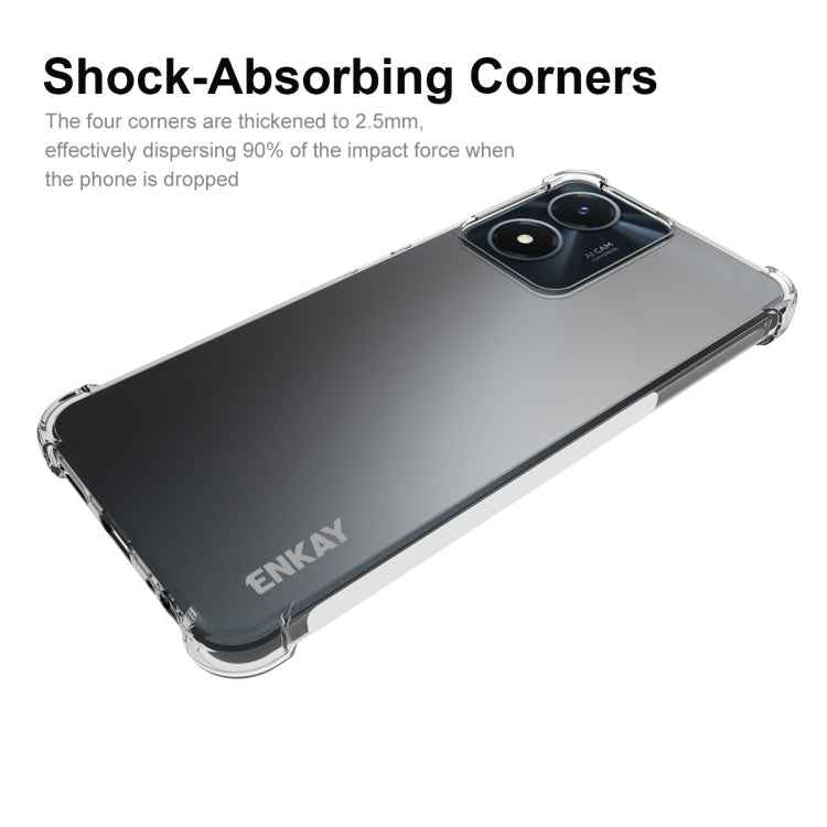 For vivo Y02s NKAY Clear TPU Shockproof Phone Case