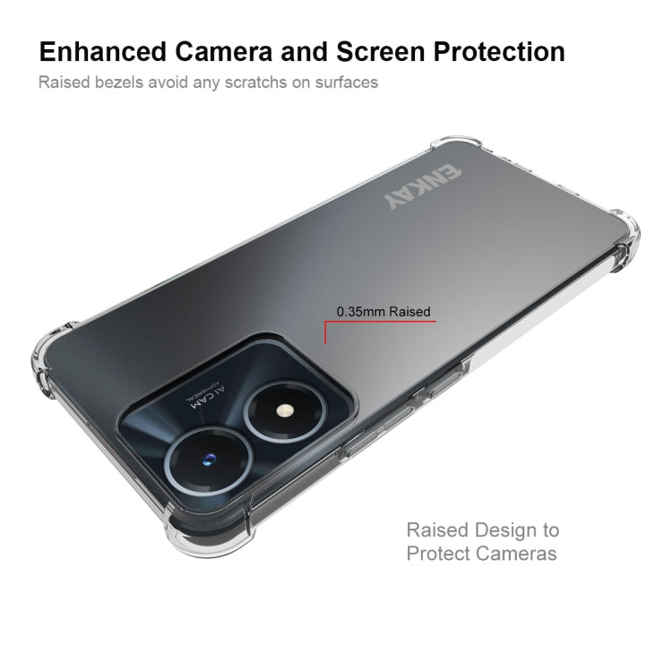 For vivo Y02s NKAY Clear TPU Shockproof Phone Case