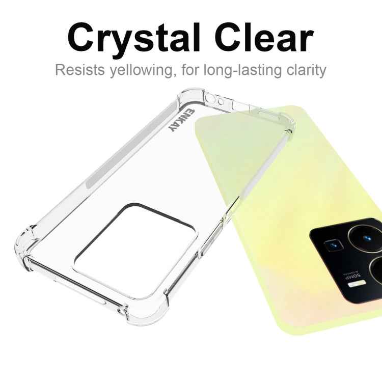 For vivo Y35 4G Global NKAY Clear TPU Shockproof Phone Case