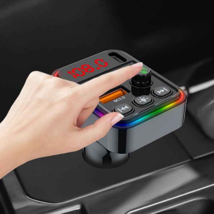 PDF19 PD25W QC3.0 Mobile Phone Fast Charger Adapter USB+Type-C Car Bluetooth Adapter