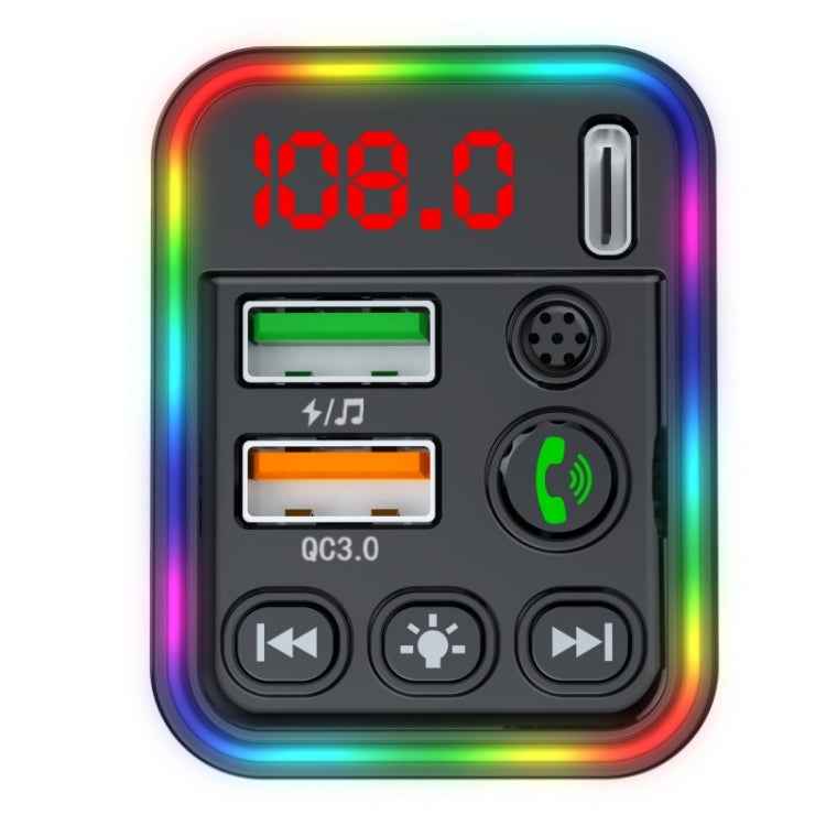 PDF19 PD25W QC3.0 Mobile Phone Fast Charger Adapter USB+Type-C Car Bluetooth Adapter