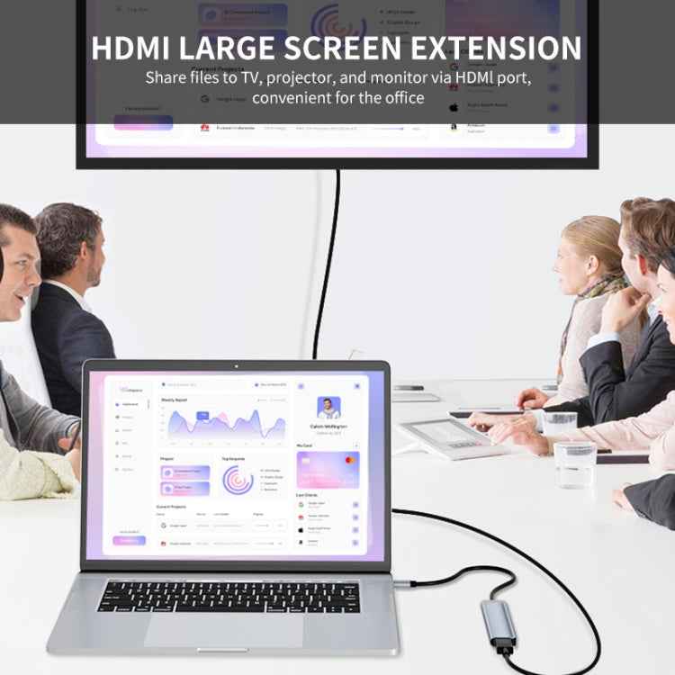 JUNSUNMAY 6 in 1 Type-C to 4K HDMI Docking Station Adapter USB-C PD Quick Charge Hub SD/TF Card Reader