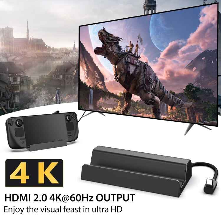 For Steam Deck Expansion Dock Charging Dock Charging Dock HDMI Gigabit Network Port Converter