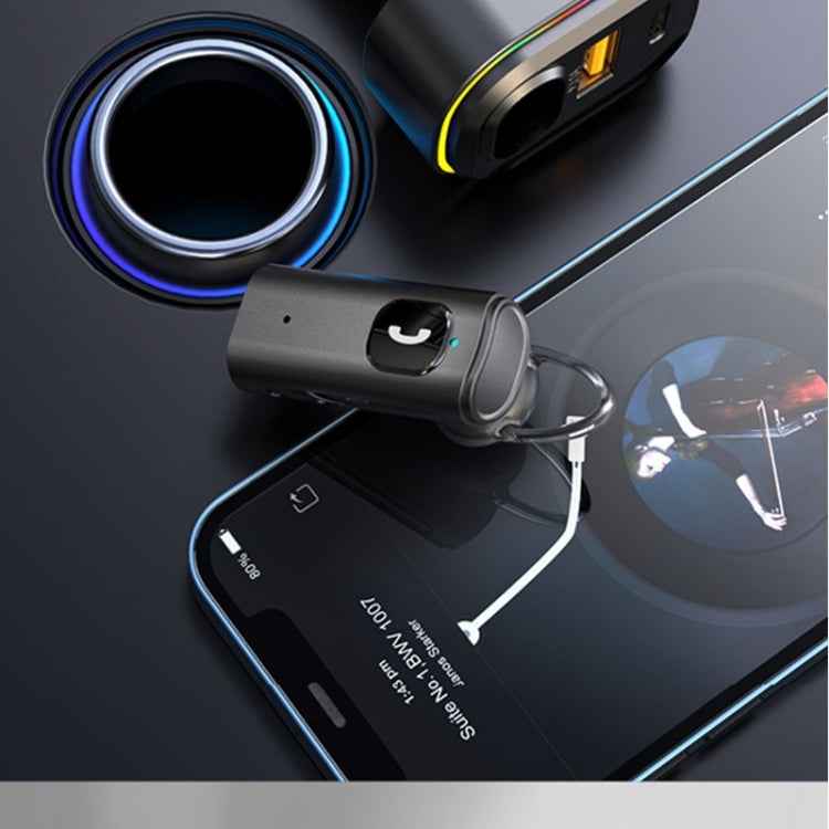 V15 Car Bluetooth With PD Fast Charger Adapter Microphone Wireless Noise Reduction Bluetooth Headset