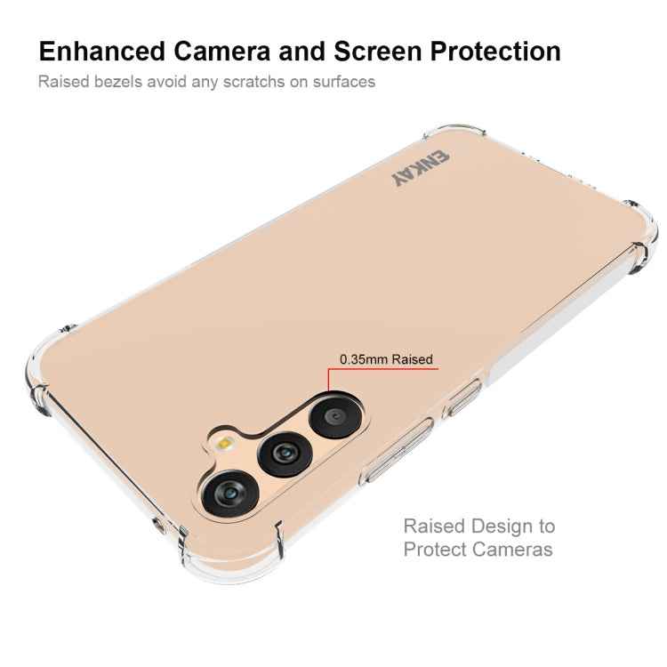 For Samsung Galaxy A34 5G ENKAY Hat-Prince Clear TPU Shockproof Case Soft Anti-slip Cover