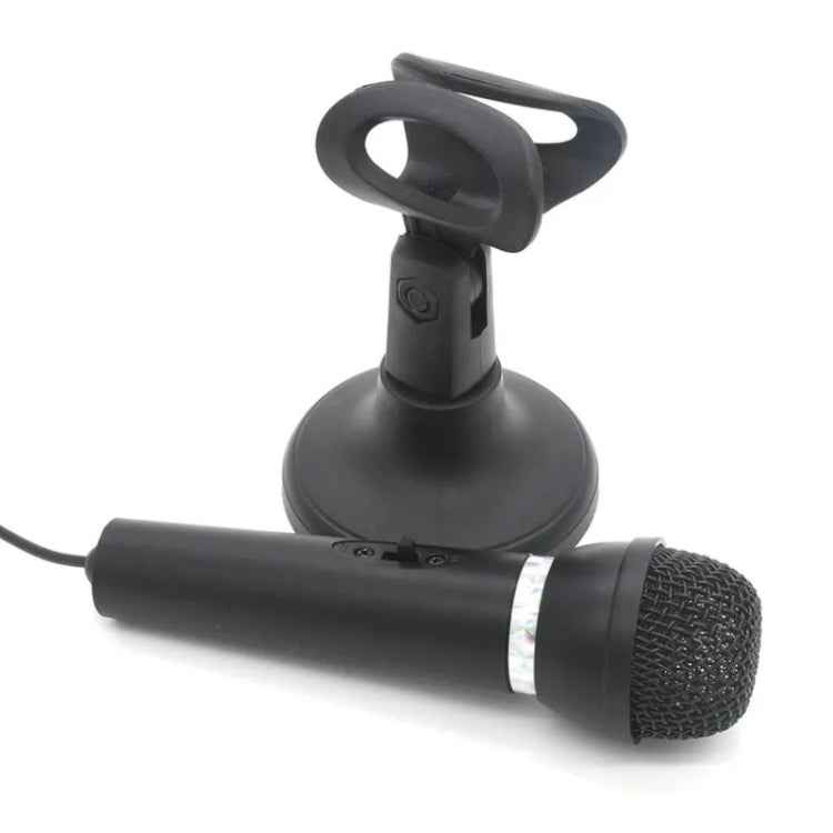 K-307 3.5mm Home Stereo MIC Computer Desktop Chatting Gaming Microphone with Stand