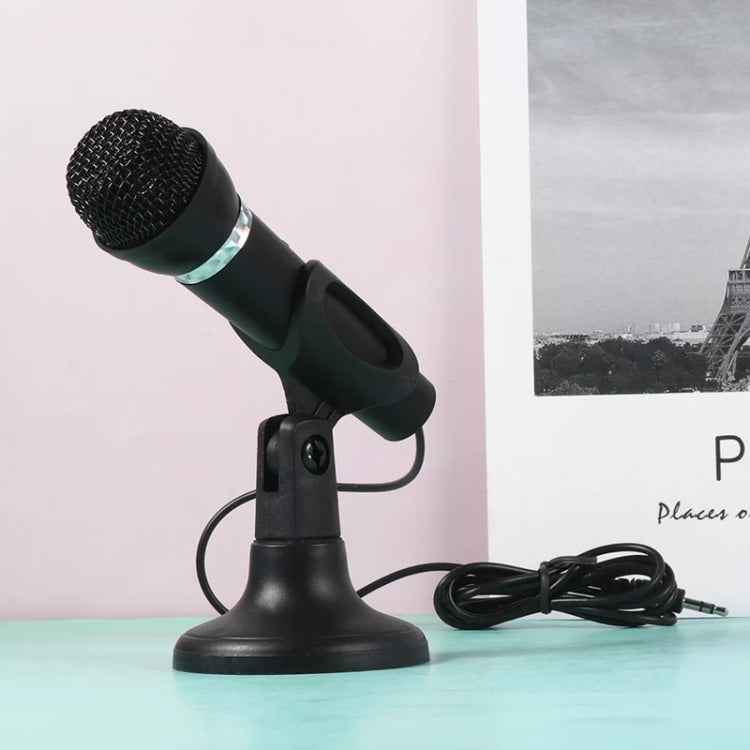 K-307 3.5mm Home Stereo MIC Computer Desktop Chatting Gaming Microphone with Stand