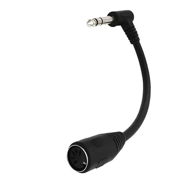 JUNSUNMAY 6.35mm 1/4 inch Male to Female 5 Pin MIDI Audio Stero Adapter, Cable Length: 20cm