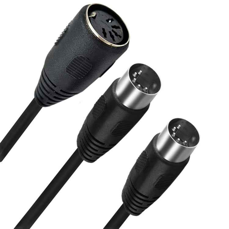 JUNSUNMAY MIDI 2 in 1 Din 5 Pin Male to Dual 2 Pin Female Cable Adapter, Cable Length: 50cm