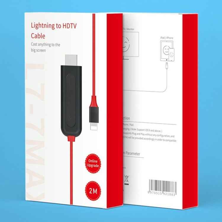 2m 8 Pin to HDMI Adapter Cable Video Sync Screen Converter for iPad iPhone