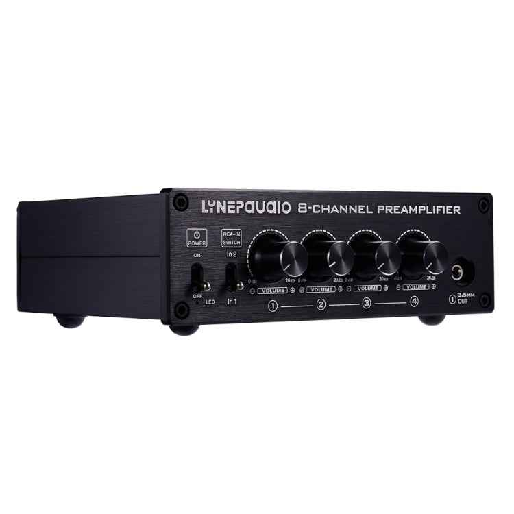 Pre-Amplifier Speaker Distributor, 2 In 8 Out Switcher, Speaker Comparator, Signal Booster, With Volume Control And Earphone 16-600 ohms / Monitor Function 2-Channel Signal Switching Input