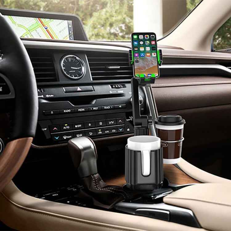 A02 Multifunctional Dual Cup Holder Expander 3 in 1 Adjustable Car Holder Phone Holder, A02