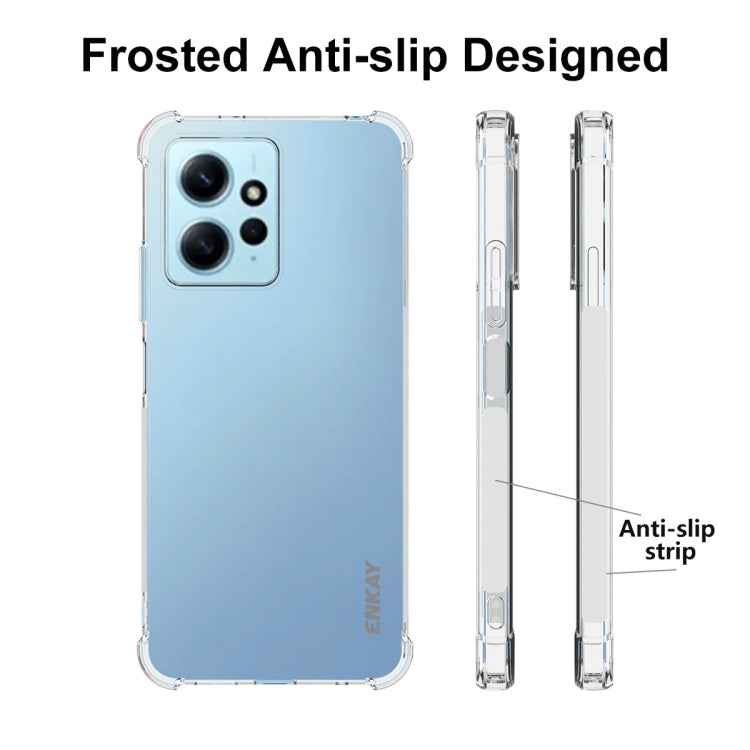 For Xiaomi Redmi Note 12 4G Global ENKAY Clear TPU Shockproof Anti-slip Phone Case