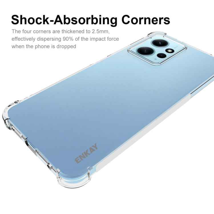 For Xiaomi Redmi Note 12 4G Global ENKAY Clear TPU Shockproof Anti-slip Phone Case