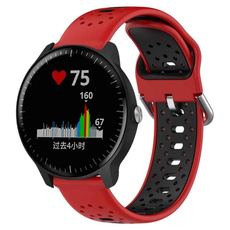 20mm Breathable Two-Color Silicone Watch Band, For Garmin Vivoactive3 Music, For Garmin Venu 2 Plus, For Garmin Approach S40