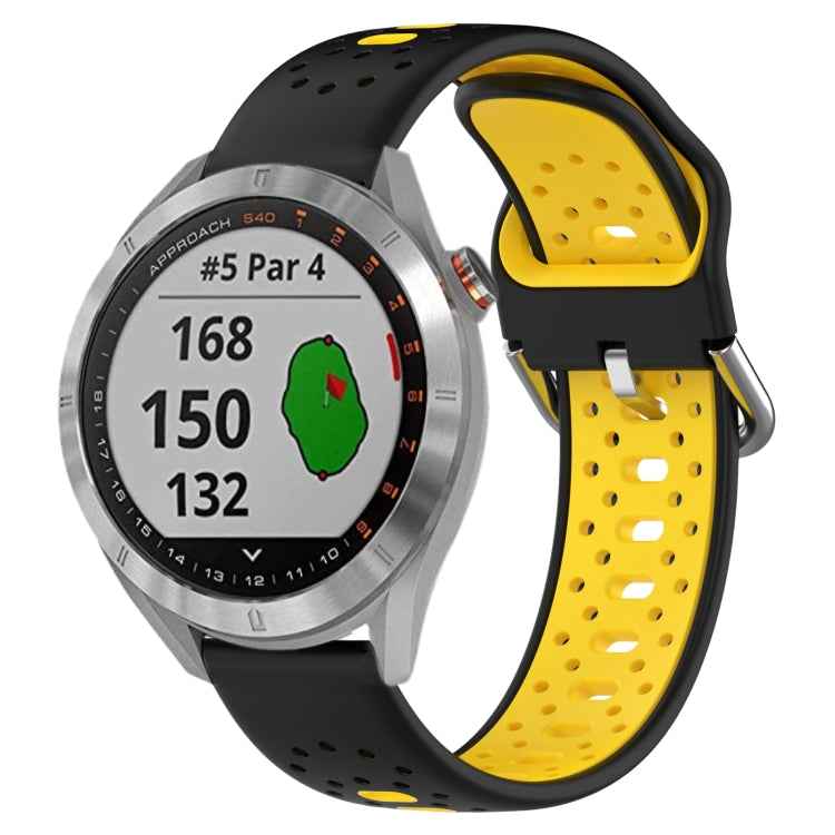 20mm Breathable Two-Color Silicone Watch Band, For Garmin Vivoactive3 Music, For Garmin Venu 2 Plus, For Garmin Approach S40