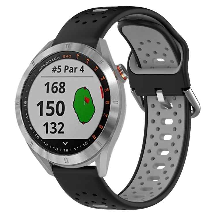 20mm Breathable Two-Color Silicone Watch Band, For Garmin Vivoactive3 Music, For Garmin Venu 2 Plus, For Garmin Approach S40