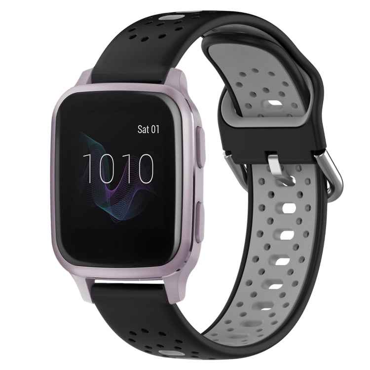 20mm Breathable Two-Color Silicone Watch Band, For Garmin Venu SQ, For Garmin VivoMove Style, For Garmin VivoMove Luxe