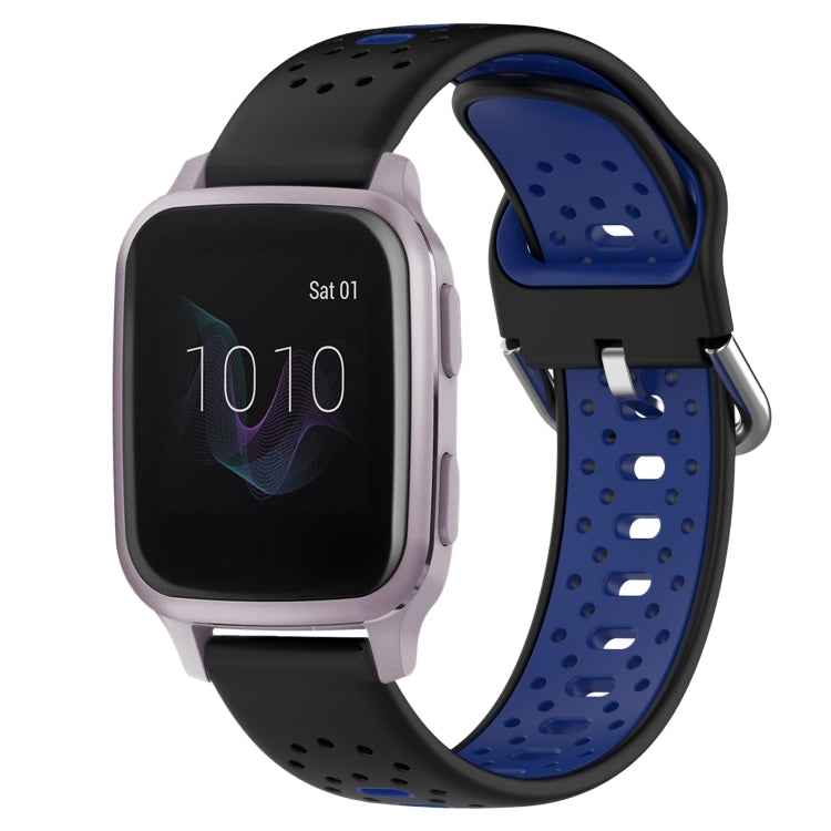 20mm Breathable Two-Color Silicone Watch Band, For Garmin Venu SQ, For Garmin VivoMove Style, For Garmin VivoMove Luxe