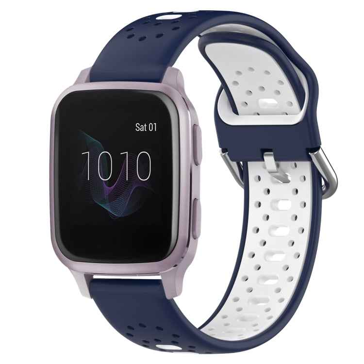 20mm Breathable Two-Color Silicone Watch Band, For Garmin Venu SQ, For Garmin VivoMove Style, For Garmin VivoMove Luxe