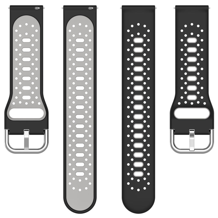 20mm Breathable Two-Color Silicone Watch Band, For Samsung Galaxy Watch 6 40mm, For Samsung Galaxy Watch 6 Classic 43mm