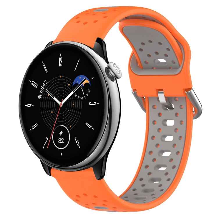 20mm Breathable Two-Color Silicone Watch Band, For Amazfit GTR Mini, For Amazfit GTS 4, For Amazfit GTS 4 Mini