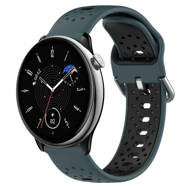 20mm Breathable Two-Color Silicone Watch Band, For Amazfit GTR Mini, For Amazfit GTS 4, For Amazfit GTS 4 Mini