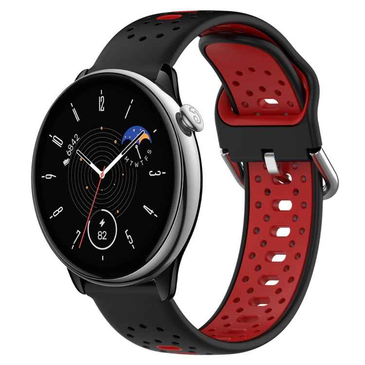 20mm Breathable Two-Color Silicone Watch Band, For Amazfit GTR Mini, For Amazfit GTS 4, For Amazfit GTS 4 Mini