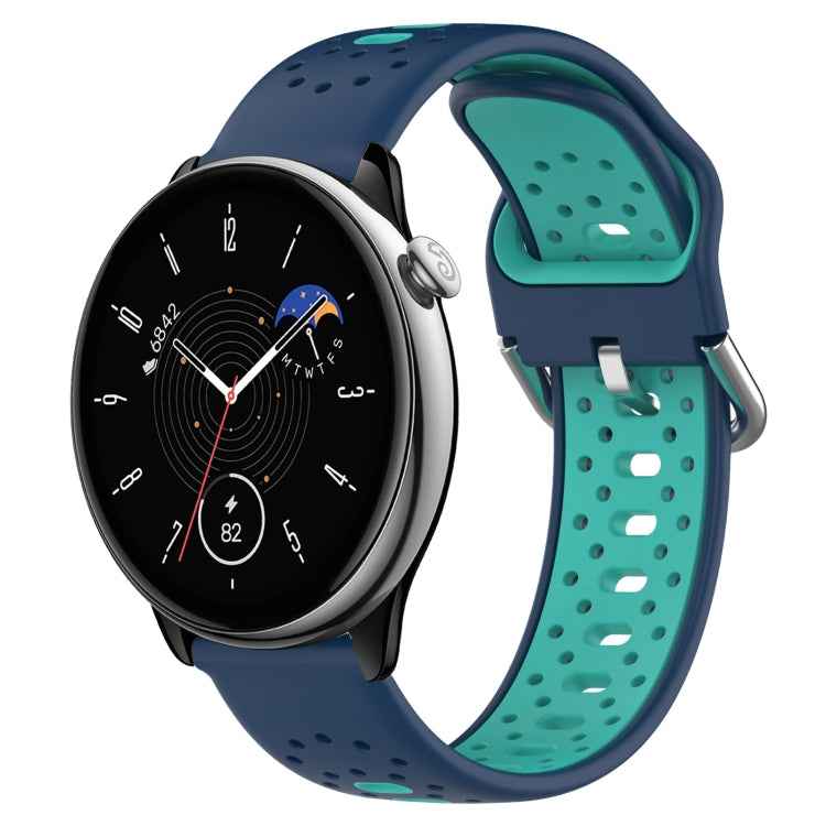 20mm Breathable Two-Color Silicone Watch Band, For Amazfit GTR Mini, For Amazfit GTS 4, For Amazfit GTS 4 Mini