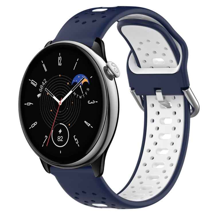 20mm Breathable Two-Color Silicone Watch Band, For Amazfit GTR Mini, For Amazfit GTS 4, For Amazfit GTS 4 Mini