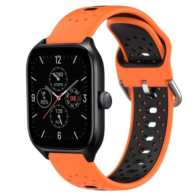 20mm Breathable Two-Color Silicone Watch Band, For Amazfit GTR Mini, For Amazfit GTS 4, For Amazfit GTS 4 Mini